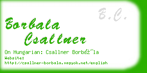 borbala csallner business card